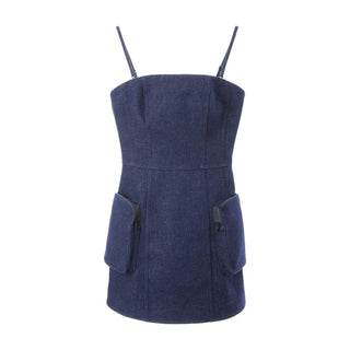 Vintage Tube Denim Suspender Dress