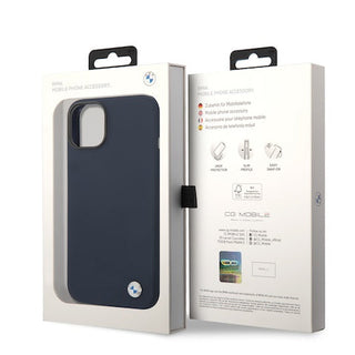 BMW Hard Silicone Case With Metal Logo - iPhone 14 Plus