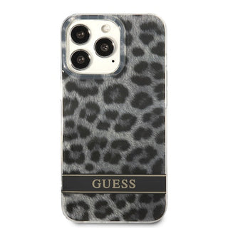 Guess Pc/Tpu Case Leopard Design With Electro Stripe - iPhone 13 Pro