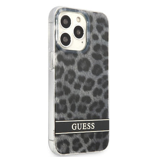 Guess Pc/Tpu Case Leopard Design With Electro Stripe - iPhone 13 Pro