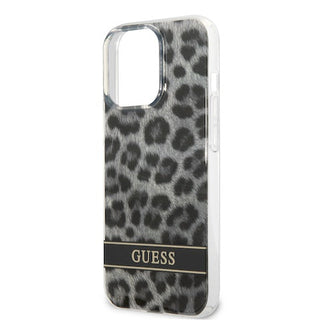 Guess Pc/Tpu Case Leopard Design With Electro Stripe - iPhone 13 Pro