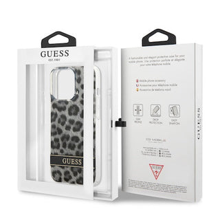 Guess Pc/Tpu Case Leopard Design With Electro Stripe - iPhone 13 Pro