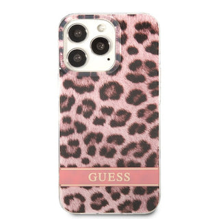 Guess Pc/Tpu Case Leopard Design With Electro Stripe - iPhone 13 Pro