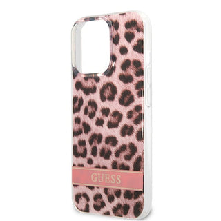 Guess Pc/Tpu Case Leopard Design With Electro Stripe - iPhone 13 Pro