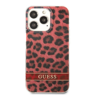 Guess Pc/Tpu Case Leopard Design With Electro Stripe - iPhone 13 Pro