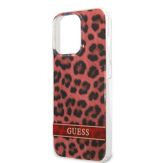 Guess Pc/Tpu Case Leopard Design With Electro Stripe - iPhone 13 Pro