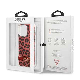 Guess Pc/Tpu Case Leopard Design With Electro Stripe - iPhone 13 Pro