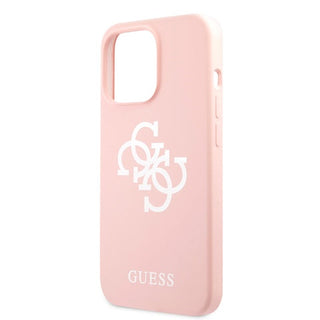 Guess Liquid Silicone Case Big 4G White Logo Print - iPhone 13 Pro