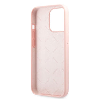 Guess Liquid Silicone Case Big 4G White Logo Print - iPhone 13 Pro