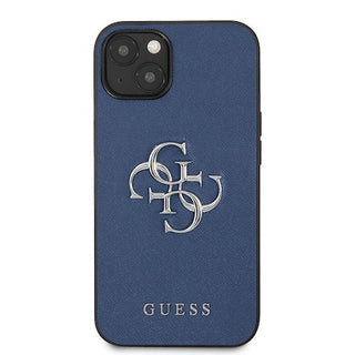 Guess Pu Saffiano Case With Big 4G Silver Logo - iPhone 13