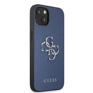 Guess Pu Saffiano Case With Big 4G Silver Logo - iPhone 13