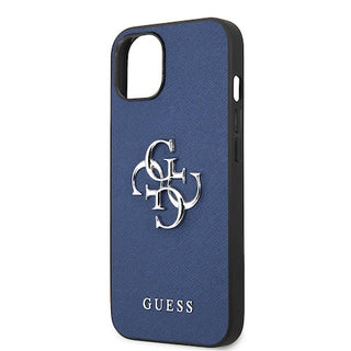 Guess Pu Saffiano Case With Big 4G Silver Logo - iPhone 13