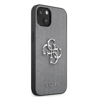 Guess Pu Saffiano Case With Big 4G Silver Logo - iPhone 13