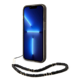 Guess Pc/Tpu Iml Case Double Layer Electroplated Camera Outline Translucent With Strap - iPhone 14 Pro