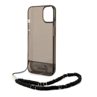 Guess Pc/Tpu Iml Case Double Layer Electroplated Camera Outline Translucent With Strap - iPhone 14 Plus