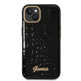 Guess Pu Croco Case With Metal Camera Outline - iPhone 14 Plus