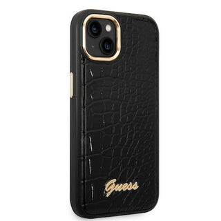 Guess Pu Croco Case With Metal Camera Outline - iPhone 14 Plus