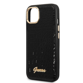 Guess Pu Croco Case With Metal Camera Outline - iPhone 14 Plus