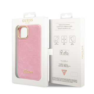 Guess Pu Croco Case With Metal Camera Outline - iPhone 14 Plus