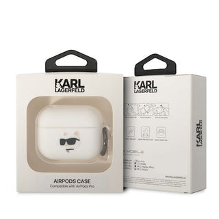 Karl Lagerfeld Silicone Airpods Case Cover With Ring 3D Logo Nft Choupette - Airpods Pro