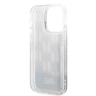 Karl Lagerfeld Liquid Glitter Case Monogram Pattern Multicolor Glitter - iPhone 14 Pro