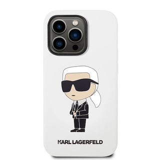 Karl Lagerfeld Liquid Silicone Case Ikonik Nft Black - iPhone 14 Pro