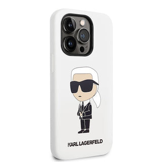 Karl Lagerfeld Liquid Silicone Case Ikonik Nft Black - iPhone 14 Pro