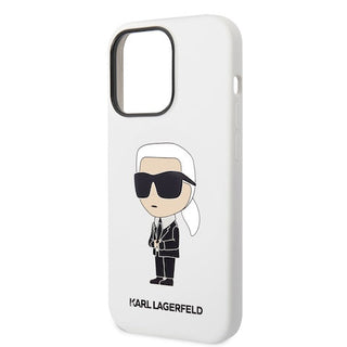 Karl Lagerfeld Liquid Silicone Case Ikonik Nft Black - iPhone 14 Pro