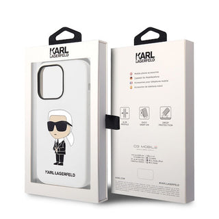 Karl Lagerfeld Liquid Silicone Case Ikonik Nft Black - iPhone 14 Pro