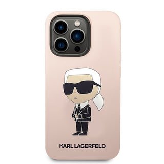 Karl Lagerfeld Liquid Silicone Case Ikonik Nft Black - iPhone 14 Pro