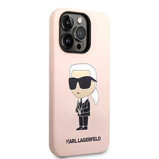 Karl Lagerfeld Liquid Silicone Case Ikonik Nft Black - iPhone 14 Pro