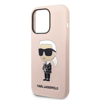 Karl Lagerfeld Liquid Silicone Case Ikonik Nft Black - iPhone 14 Pro