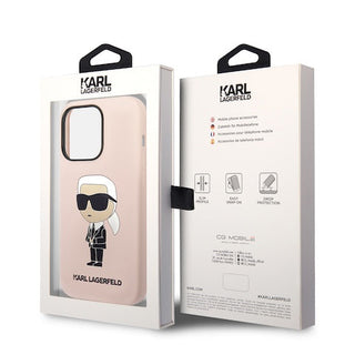 Karl Lagerfeld Liquid Silicone Case Ikonik Nft Black - iPhone 14 Pro