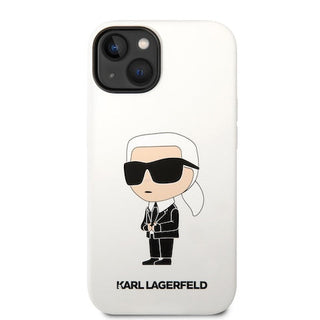 Karl Lagerfeld Liquid Silicone Case Ikonik Nft Black - iPhone 14 Plus