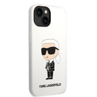 Karl Lagerfeld Liquid Silicone Case Ikonik Nft Black - iPhone 14 Plus