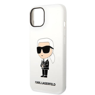 Karl Lagerfeld Liquid Silicone Case Ikonik Nft Black - iPhone 14 Plus