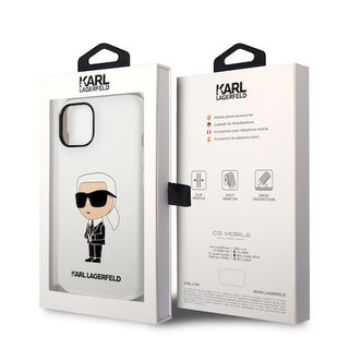 Karl Lagerfeld Liquid Silicone Case Ikonik Nft Black - iPhone 14 Plus