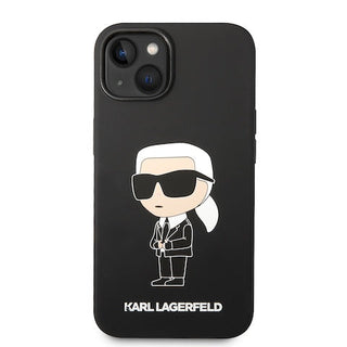 Karl Lagerfeld Liquid Silicone Case Ikonik Nft Black - iPhone 14 Plus