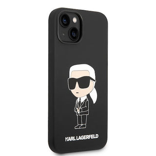 Karl Lagerfeld Liquid Silicone Case Ikonik Nft Black - iPhone 14 Plus