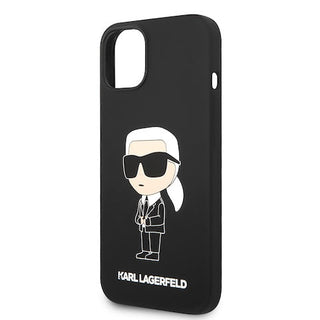 Karl Lagerfeld Liquid Silicone Case Ikonik Nft Black - iPhone 14 Plus