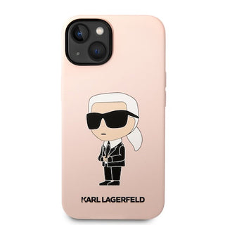 Karl Lagerfeld Liquid Silicone Case Ikonik Nft Black - iPhone 14 Plus