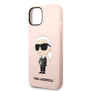 Karl Lagerfeld Liquid Silicone Case Ikonik Nft Black - iPhone 14 Plus