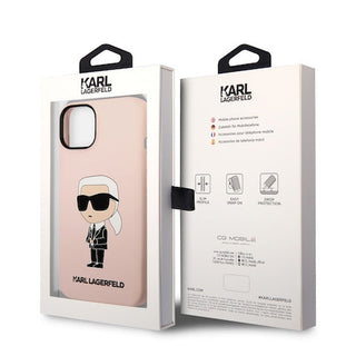 Karl Lagerfeld Liquid Silicone Case Ikonik Nft Black - iPhone 14 Plus