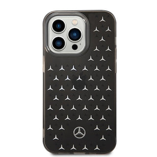 Mercedes Double Layer Pc/ Tpu Case Star Pattern Large - iPhone 14 Pro