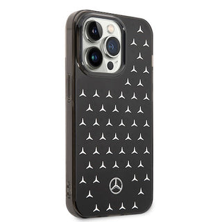 Mercedes Double Layer Pc/ Tpu Case Star Pattern Large - iPhone 14 Pro