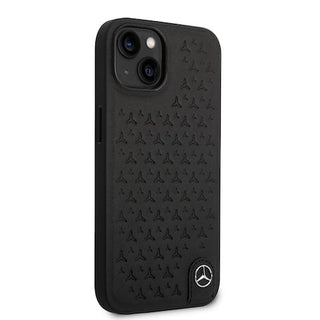 Mercedes Genuine Leather Case Star Pattern - iPhone 14