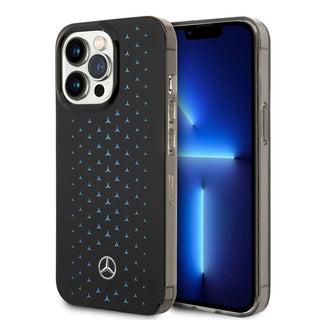 Mercedes Double Layer Pc/ Tpu Case Star Pattern Large - iPhone 14 Pro Max